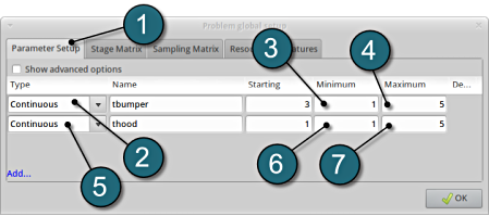 Parameter setup_nw