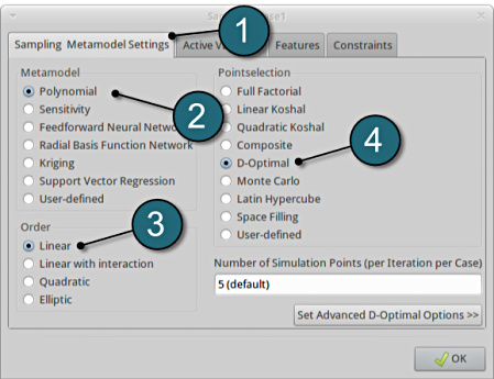 metamodel settings